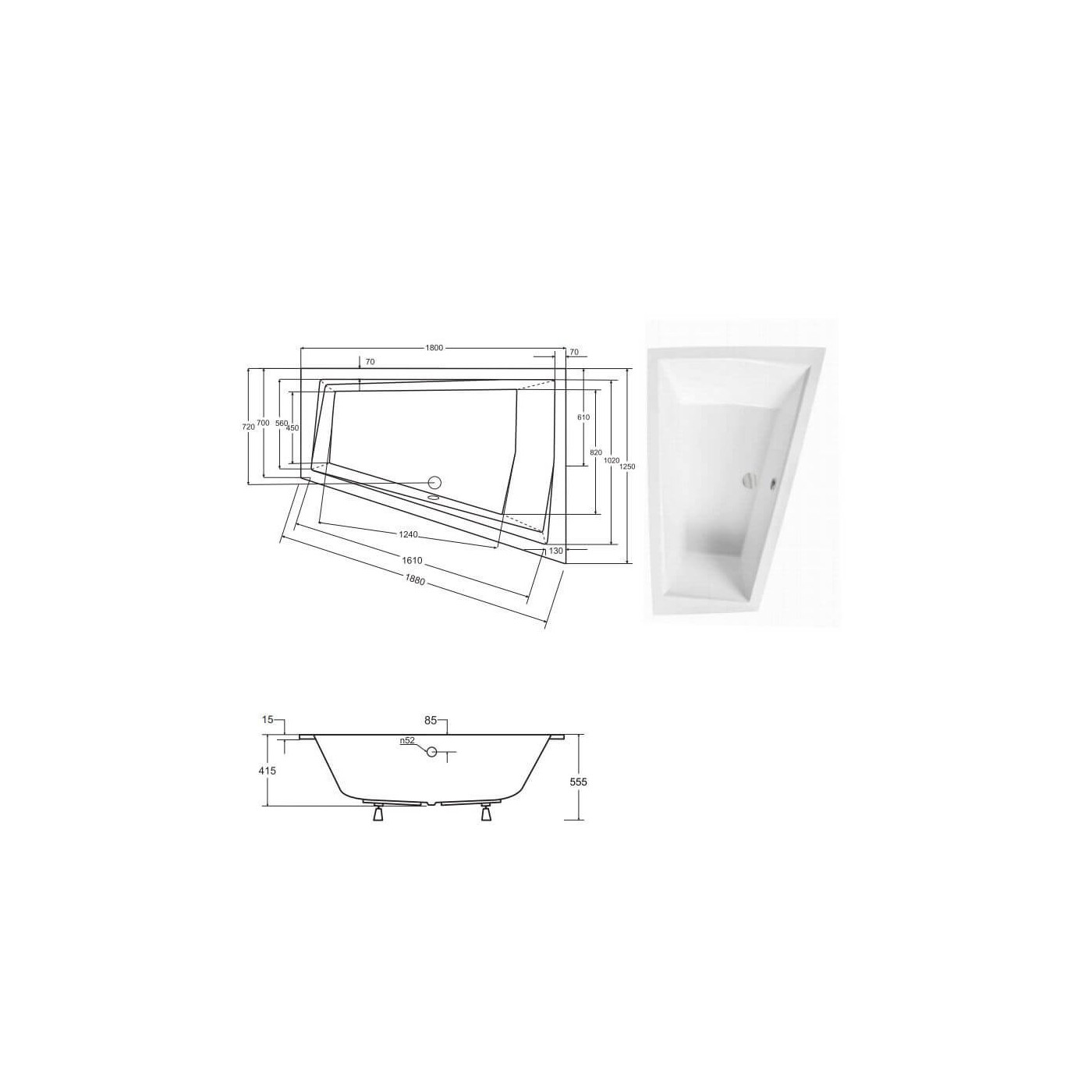 Wanna Intima Duo Slim 180x125 Prawa Besco Wanna Intima Duo Slim 180x125 Prawa Besco