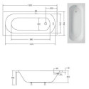 Wanna Intrica 150x75 Z Nogami Besco Wanna Intrica 150x75 Z Nogami Besco