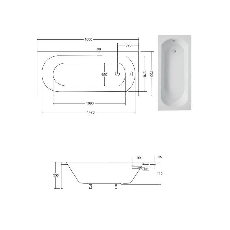 Wanna Intrica 160x75 Z Nogami Besco Wanna Intrica 160x75 Z Nogami Besco