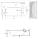 Wanna Intrica 170x75 Z Nogami Besco Wanna Intrica 170x75 Z Nogami Besco
