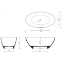 Wanna wolnostojąca Selia 156x83,5x58,5 cm Marmorin Wanna wolnostojąca Selia 156x83,5x58,5 cm Marmorin