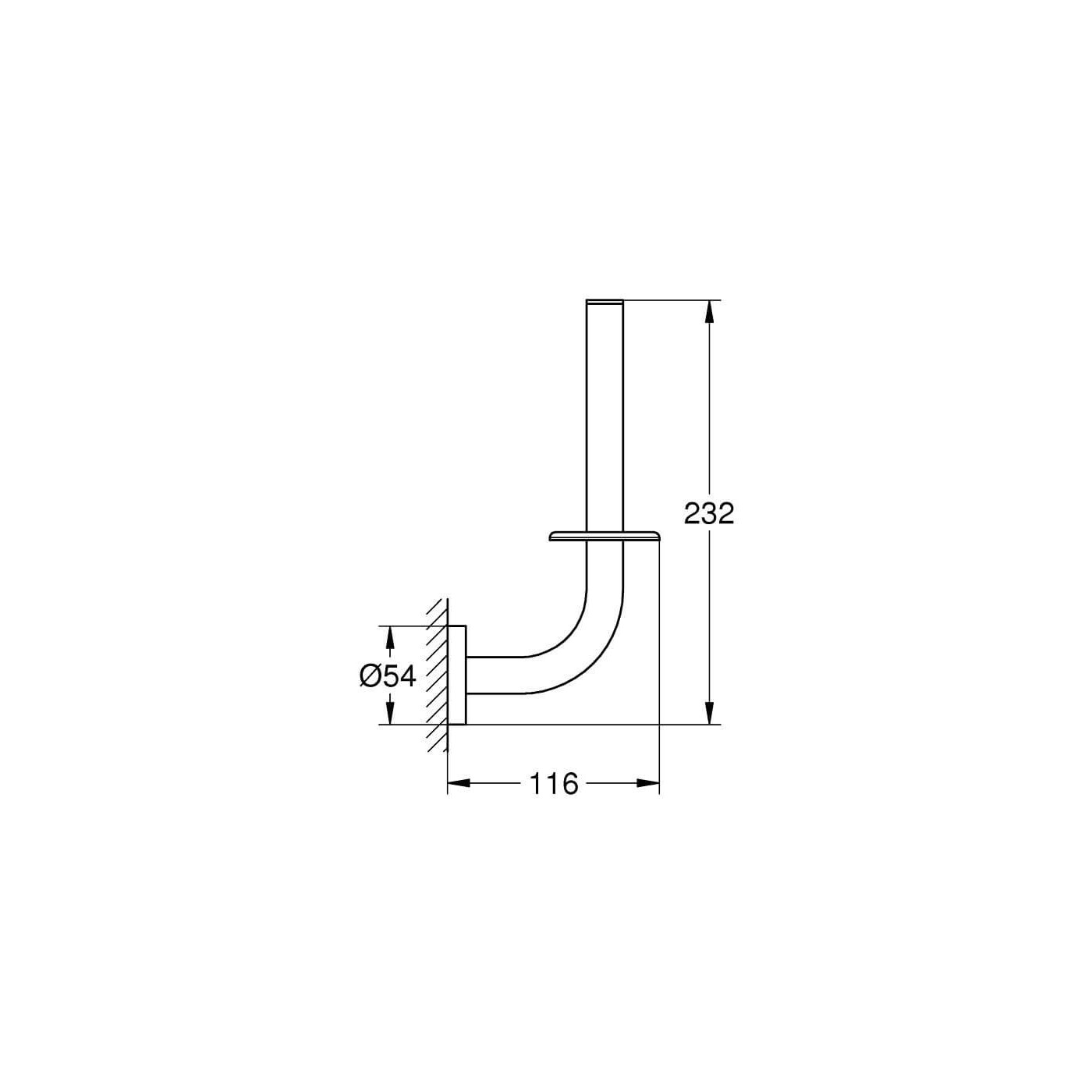 Uchwyt na Papier Essentials Brushed Hard Graphite 40385AL1 Grohe Uchwyt na Papier Essentials Brushed Hard Graphite 40385AL1 Grohe