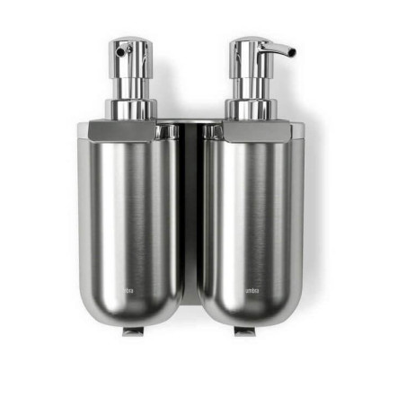 Dozownik Do Mydła Podwójny Ścienny Srebrny 1017106-591 Umbra