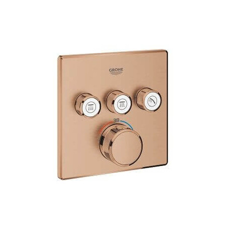 Bateria Termostatyczna Do Obsługi Trzech Wyjść Wody Grohtherm SmartControl Brushed Warm Sunset 29126DL0 Grohe