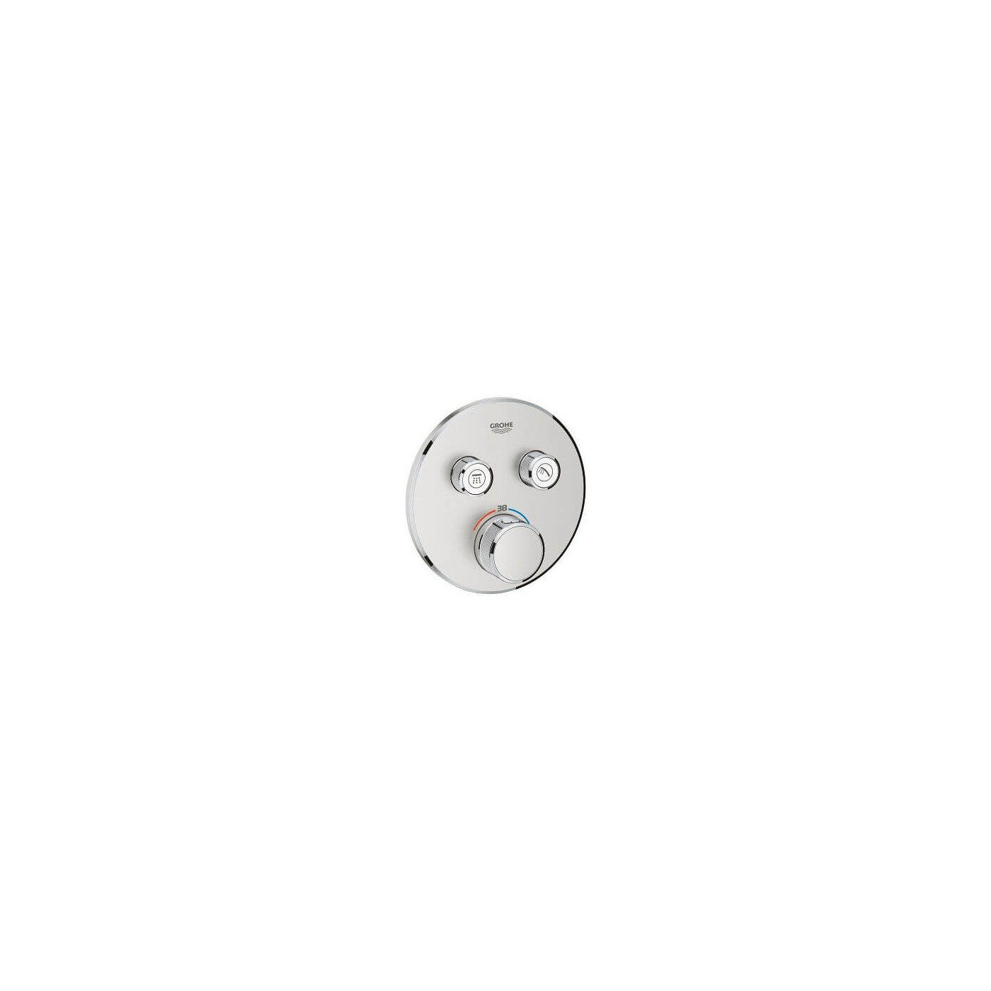 Bateria Termostatyczna Do Obsługi Dwóch Wyjść Wody Grohtherm SmartControl Stal Nierdzewna 29119DC0 Grohe Bateria Termostatyczna Do Obsługi Dwóch Wyjść Wody Grohtherm SmartControl Stal Nierdzewna 29119DC0 Grohe