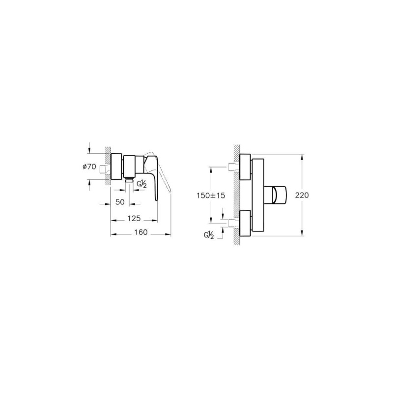 Bateria Prysznicowa Root R Złoty A4272623EXP Vitra Bateria Prysznicowa Root R Złoty A4272623EXP Vitra