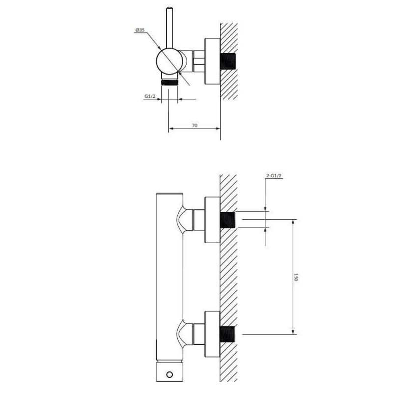 Bateria Prysznicowa Y Czarna Y1240BL Omnires Bateria Prysznicowa Y Czarna Y1240BL Omnires