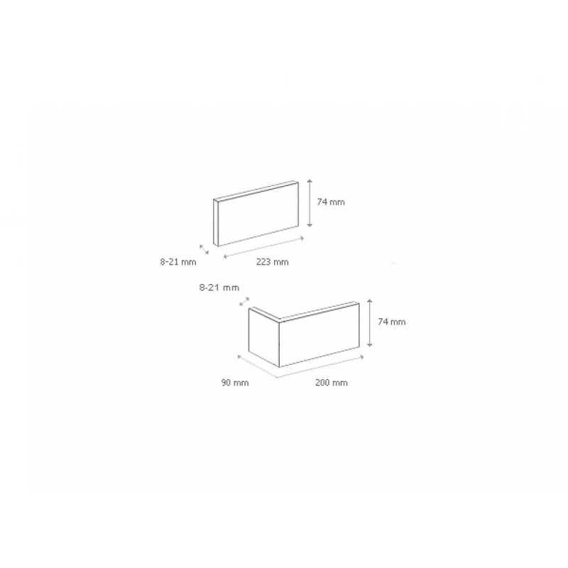 Płytka Cegłopodobna Z Fugą Boston 2 White 22,3x7,3 cm Stegu Płytka Cegłopodobna Z Fugą Boston 2 White 22,3x7,3 cm Stegu