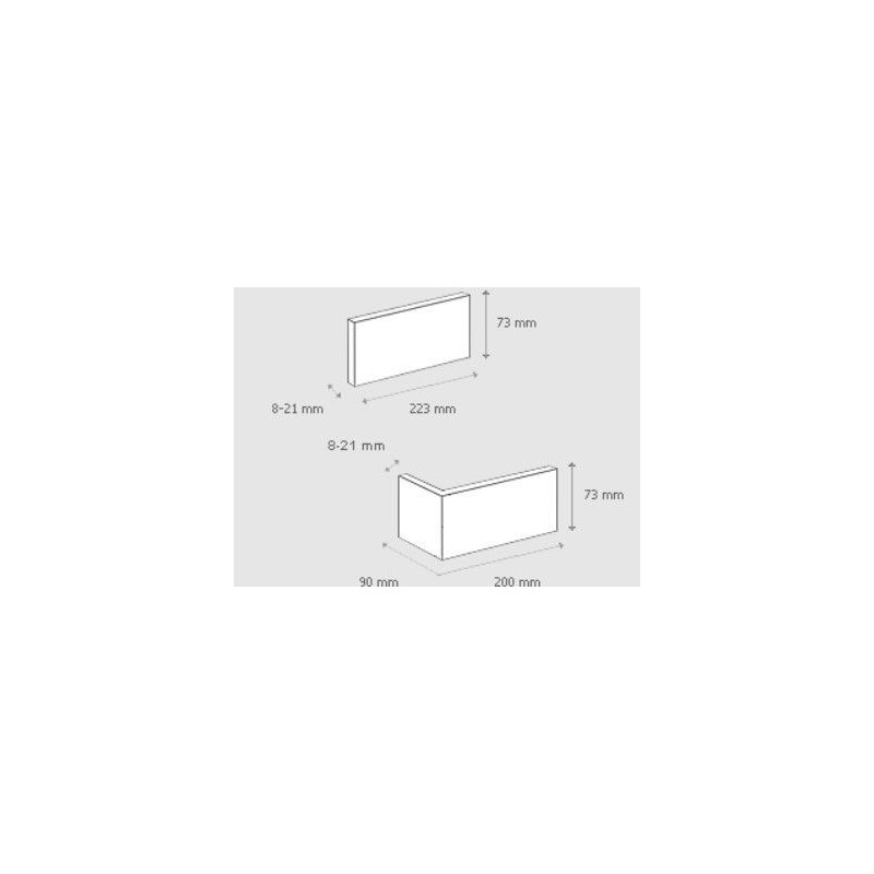 Narożnik Cegłopodobny Z Fugą Boston 2 White 9/20x7,3 cm Stegu Narożnik Cegłopodobny Z Fugą Boston 2 White 9/20x7,3 cm Stegu