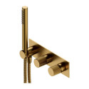 Bateria Prysznicowo-Wannowa Podtynkowa Contour Złoty Szczotkowany CT8035/1GLB Omnires Bateria Prysznicowo-Wannowa Podtynkowa Contour Złoty Szczotkowany CT8035/1GLB Omnires