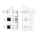 Bateria Prysznicowo-Wannowa Podtynkowa Contour Chrom CT8035/1CR Omnires Bateria Prysznicowo-Wannowa Podtynkowa Contour Chrom CT8035/1CR Omnires