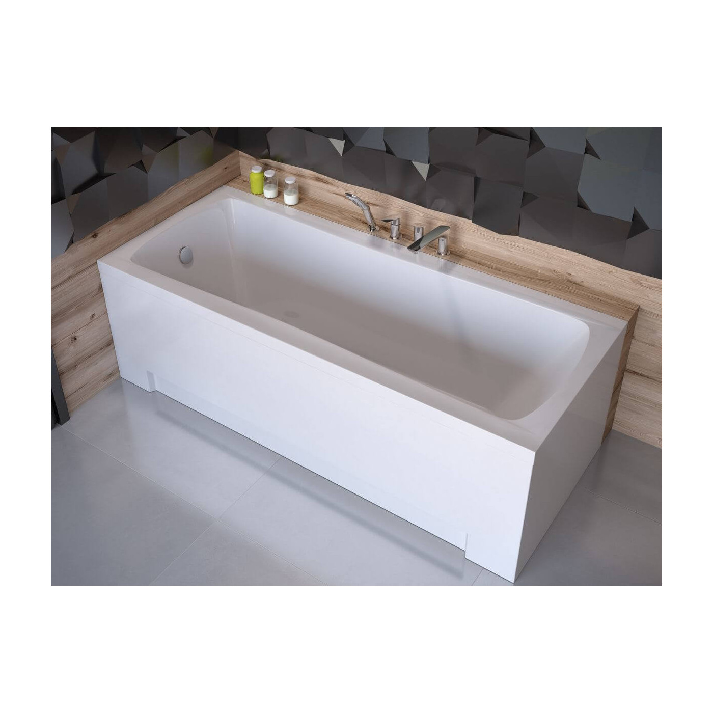 Wanna Prostokątna Optima Premium 160x70 + Zagłówek + Uchwyty Besco Wanna Prostokątna Optima Premium 160x70 + Zagłówek + Uchwyty Besco