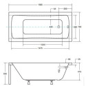 Wanna Prostokątna Optima Premium 160x70 + Zagłówek + Uchwyty Besco Wanna Prostokątna Optima Premium 160x70 + Zagłówek + Uchwyty Besco