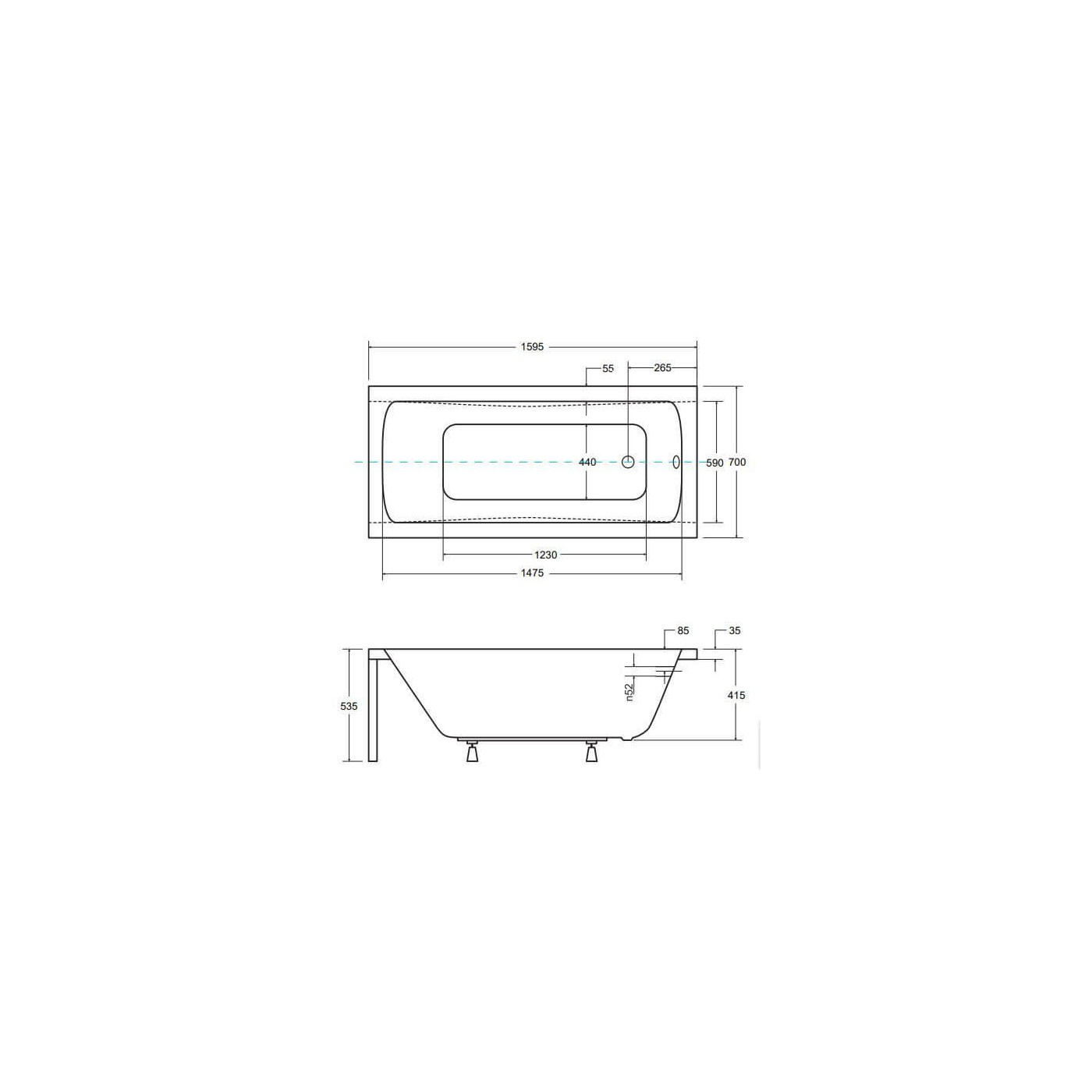 Wanna Prostokątna Optima Premium 160x70 + Zagłówek + Uchwyty Besco Wanna Prostokątna Optima Premium 160x70 + Zagłówek + Uchwyty Besco