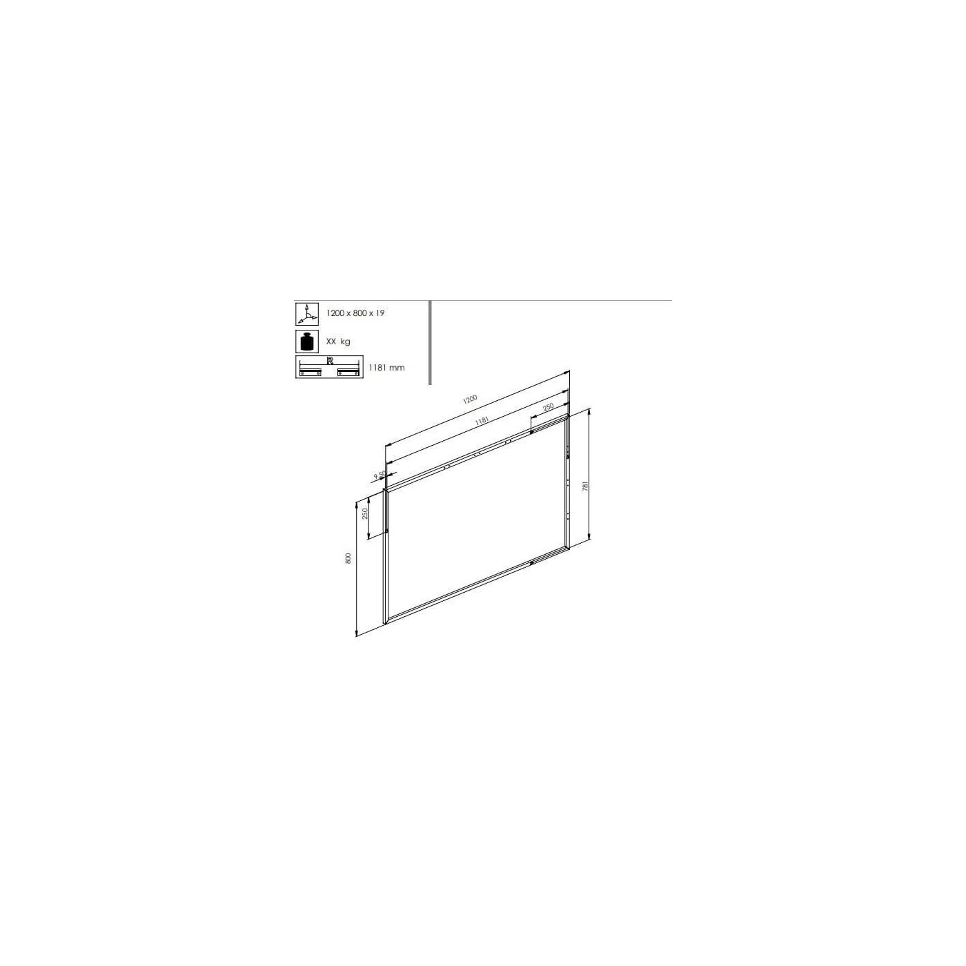 Lustro Rama Black 120x80 167584 Elita Lustro Rama Black 120x80 167584 Elita