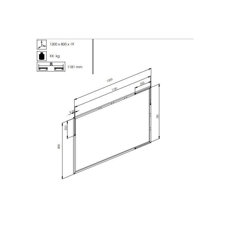 Lustro Rama Black 120x80 167584 Elita Lustro Rama Black 120x80 167584 Elita