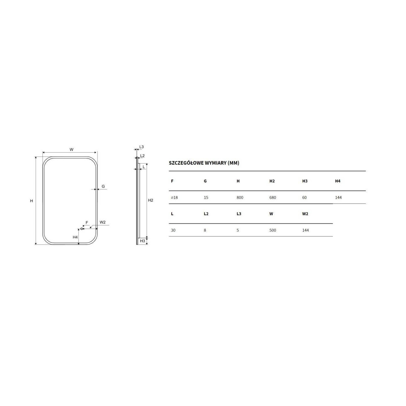 Lustro Led Lumiro 80x60 DOEX.LU080.060.AC Excellent Lustro Led Lumiro 80x60 DOEX.LU080.060.AC Excellent