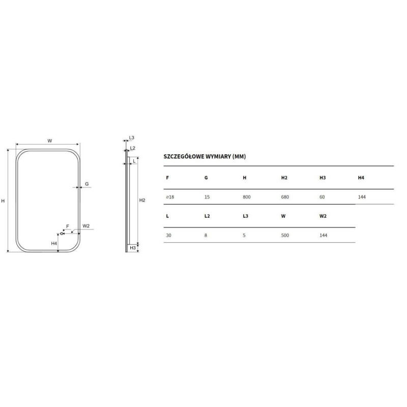 Lustro Led Lumiro 80x60 DOEX.LU080.060.AC Excellent Lustro Led Lumiro 80x60 DOEX.LU080.060.AC Excellent