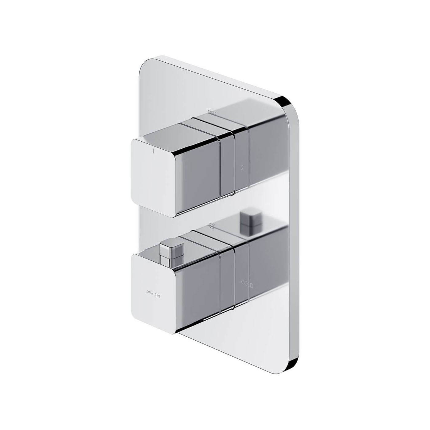 Termostatyczna Bateria Prysznicowo-Wannowa Podtynkowa Parma Chrom PM7436CR Omnires Termostatyczna Bateria Prysznicowo-Wannowa Podtynkowa Parma Chrom PM7436CR Omnires