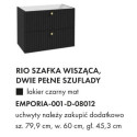 Szafka Wisząca Rio D80 Czarny Mat Emporia Szafka Wisząca Rio D80 Czarny Mat Emporia