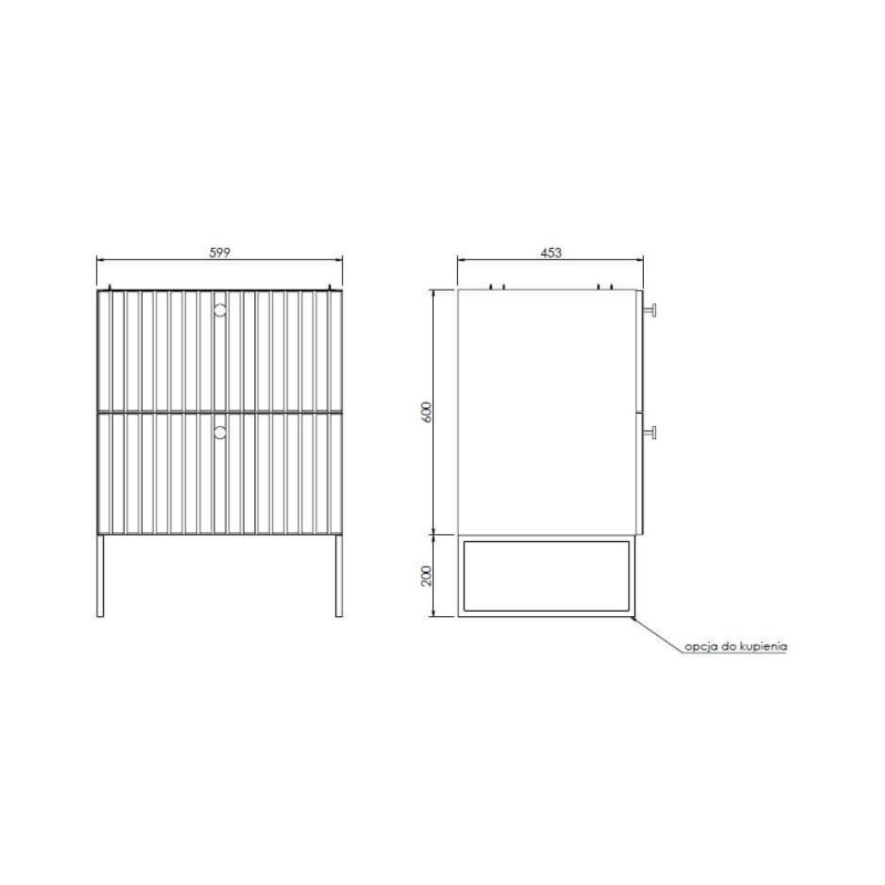 Szafka Wisząca 0D2S Czarny 001-D-06023 Emporia Szafka Wisząca 0D2S Czarny 001-D-06023 Emporia