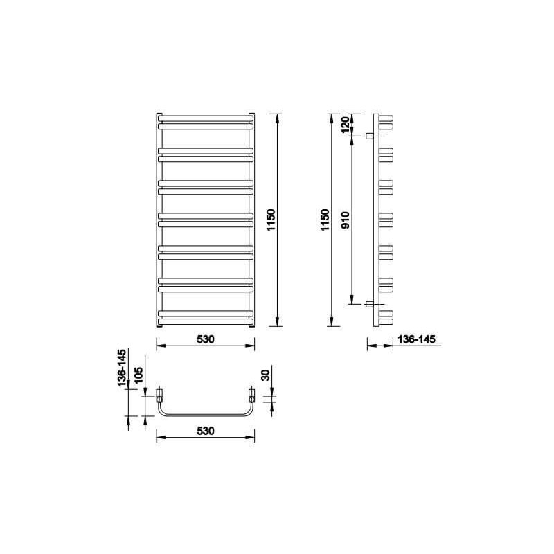 Grzejnik Dax Czarny Mat 1130x530 DAX1130-530 Emporia Grzejnik Dax Czarny Mat 1130x530 DAX1130-530 Emporia