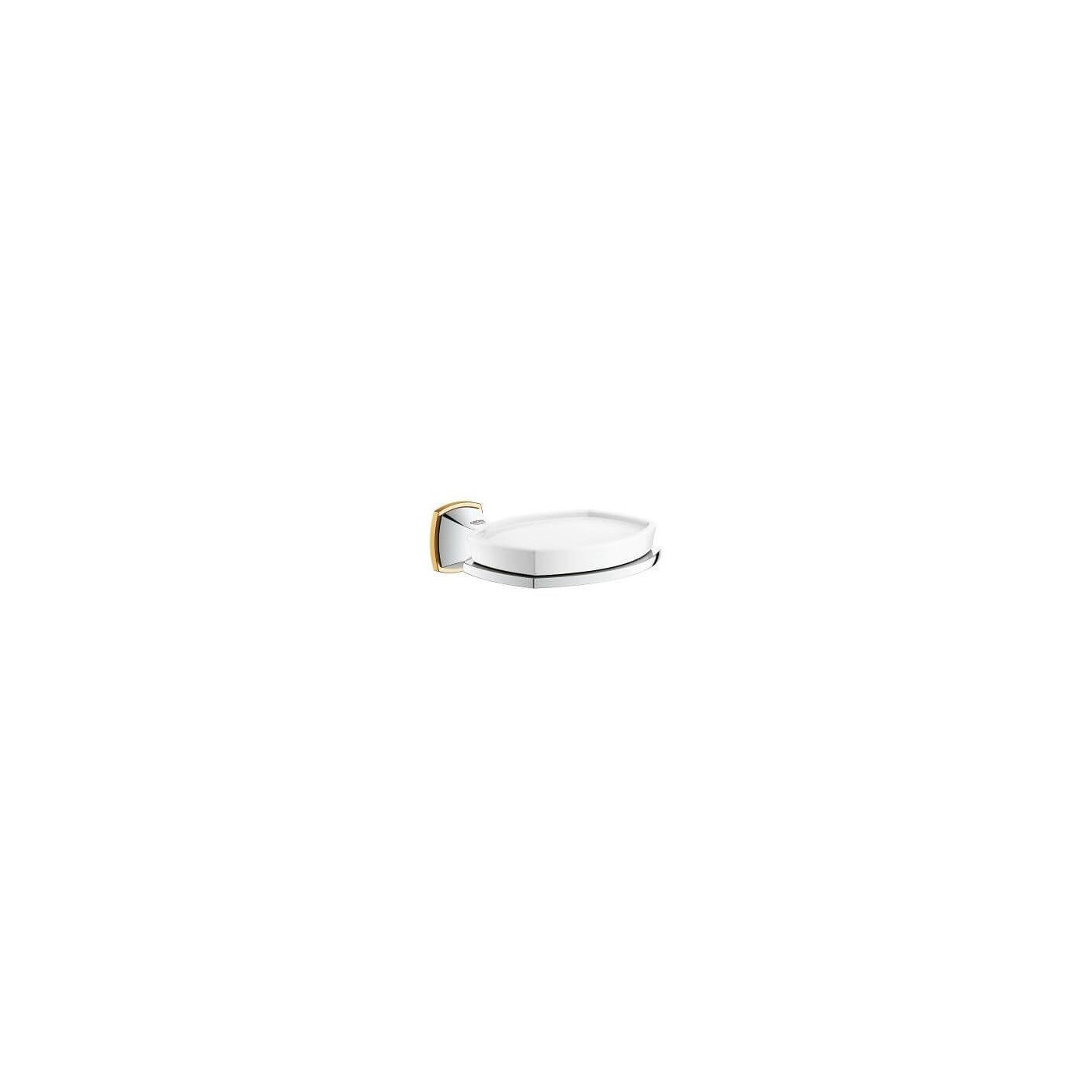 Uchwyt Z Ceramiczną Mydelniczką Grandera Chrom / Złoty 40628IG0 Grohe Uchwyt Z Ceramiczną Mydelniczką Grandera Chrom / Złoty 40628IG0 Grohe