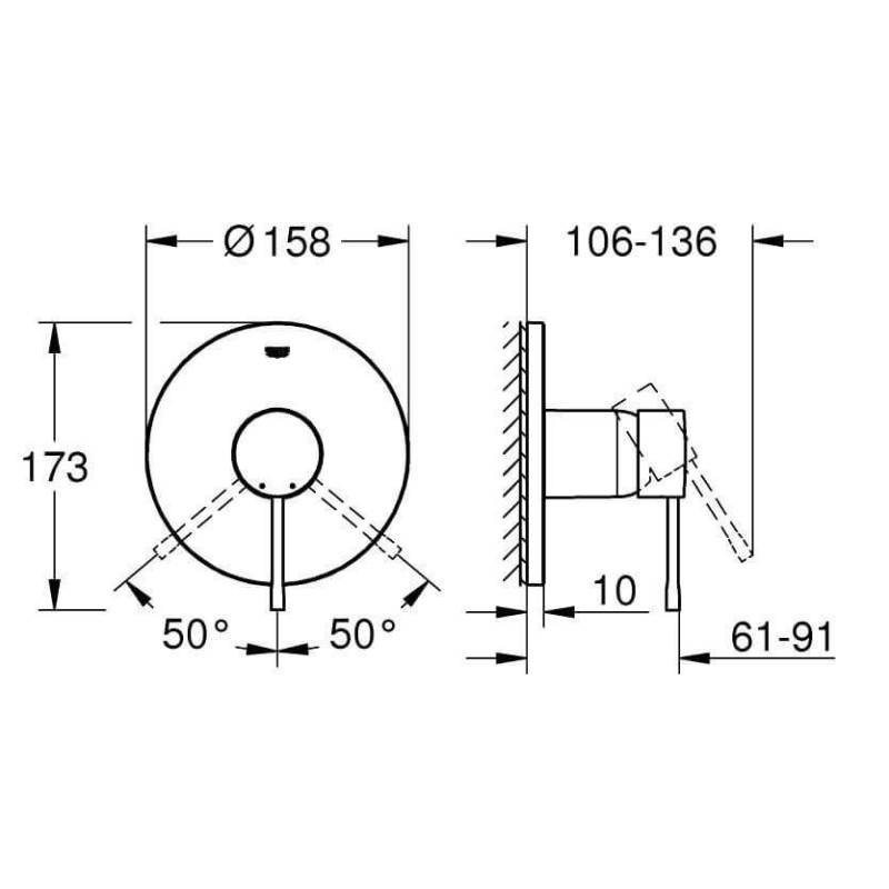 Jednouchwytowa Bateria Do Obsługi Jednego Wyjścia Wody Essence 24168001 Grohe Jednouchwytowa Bateria Do Obsługi Jednego Wyjścia Wody Essence 24168001 Grohe
