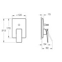 Bateria Wannowo-Prysznicowa Podtynkowa Brava Chrom A42395EXP Vitra Bateria Wannowo-Prysznicowa Podtynkowa Brava Chrom A42395EXP Vitra