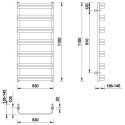 Grzejnik Łazienkowy Dax Biały 1130x530 Emporia Grzejnik Łazienkowy Dax Biały 1130x530 Emporia