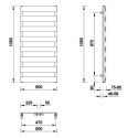 Grzejnik Otus 1050X500 Czarny Mat 370W Zasilanie Dolne Emporia Grzejnik Otus 1050X500 Czarny Mat 370W Zasilanie Dolne Emporia