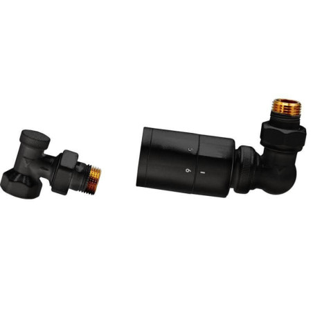 Zestaw Termostatyczny Osiowy Prawy Czarny Mat 19640 Emporia