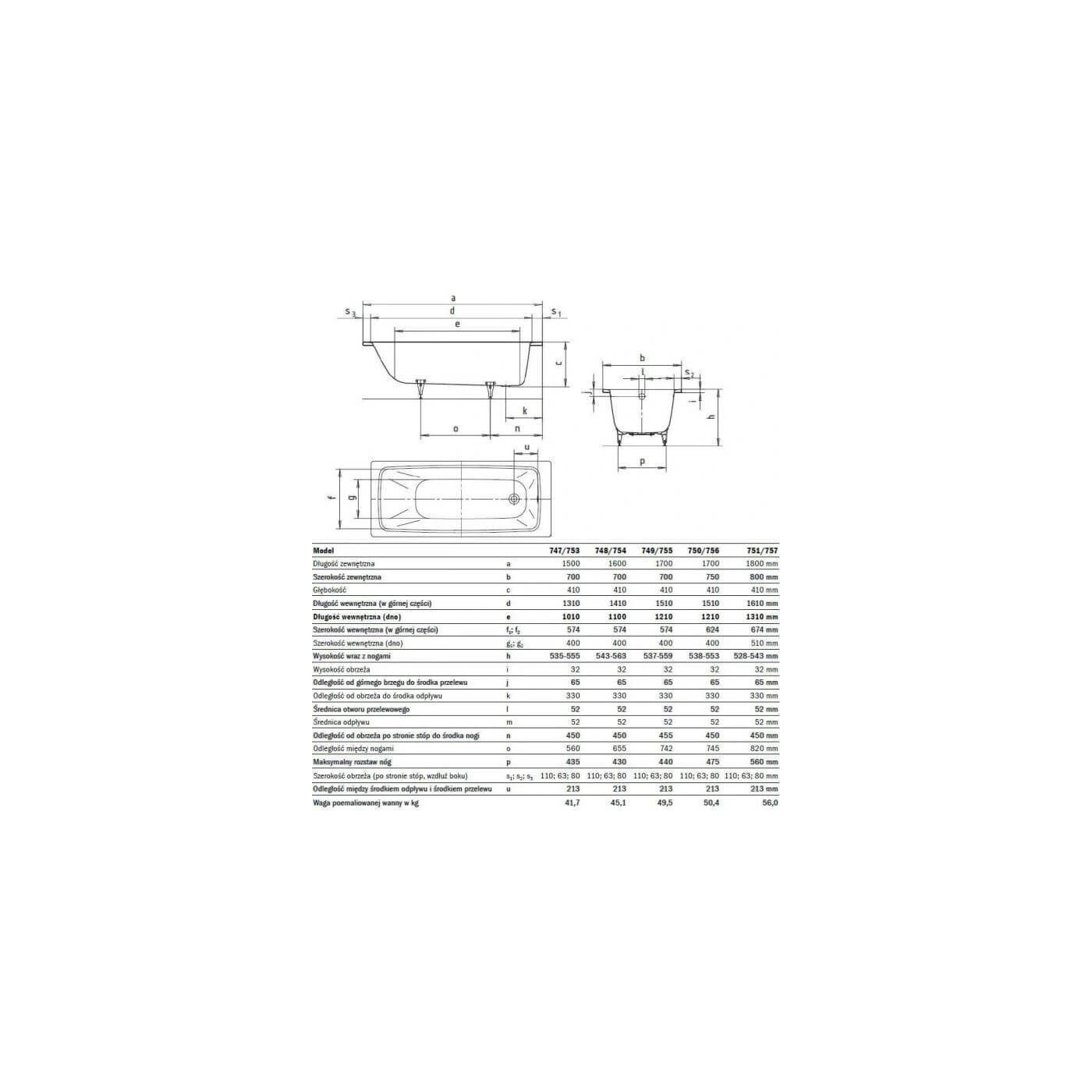 Wanna Do Zabudowy Cayono 180x80 cm 275100010001 Kaldewei Wanna Do Zabudowy Cayono 180x80 cm 275100010001 Kaldewei