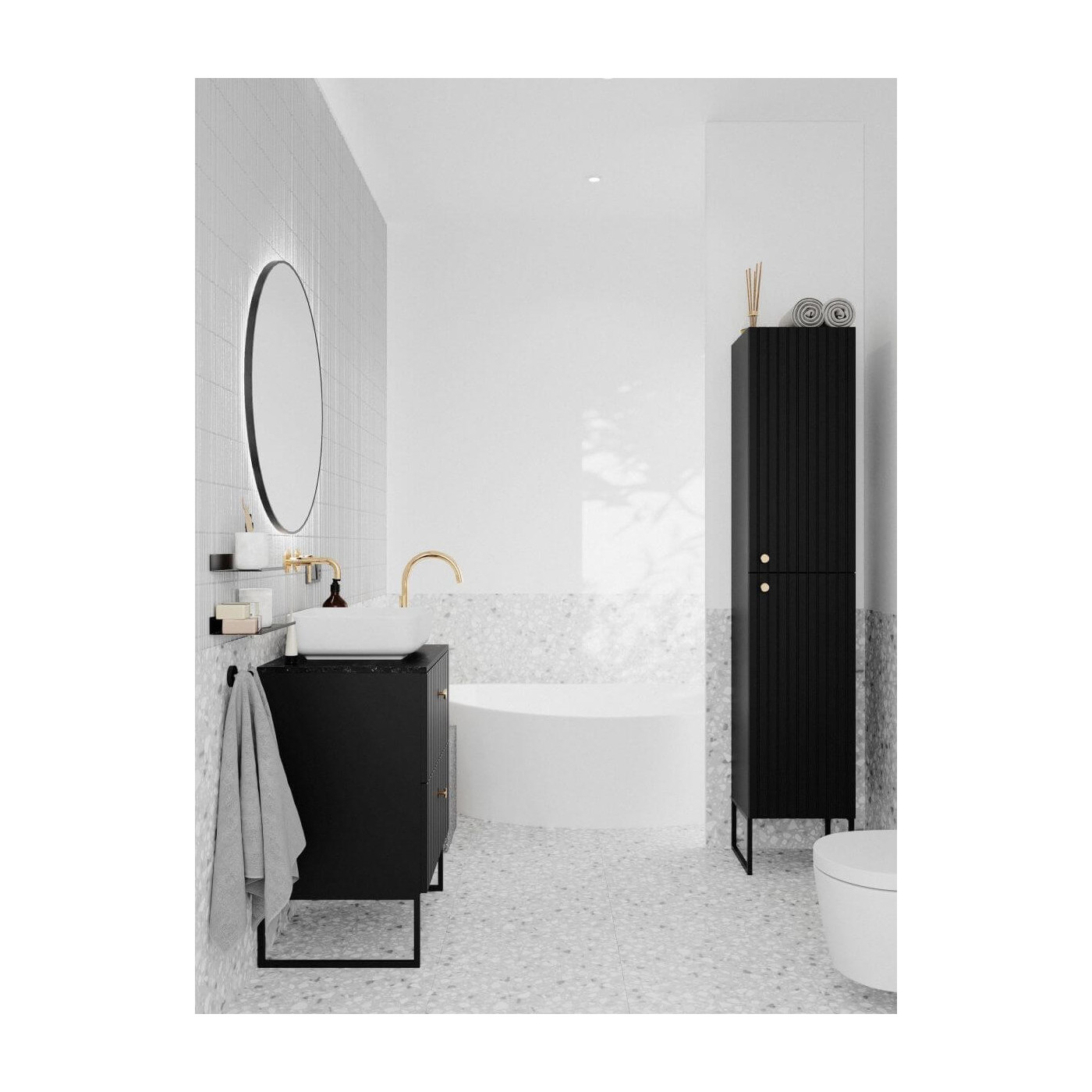 Słupek Wiszący 1D0S Rio C37 Bez Uchwytów Czarny Mat 001-C-03703 Emporia Słupek Wiszący 1D0S Rio C37 Bez Uchwytów Czarny Mat 001-C-03703 Emporia