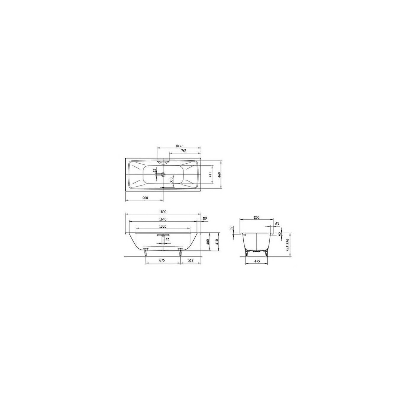Wanna Do Zabudowy Cayono Duo 180x80 cm 272500010001 Kaldewei Wanna Do Zabudowy Cayono Duo 180x80 cm 272500010001 Kaldewei