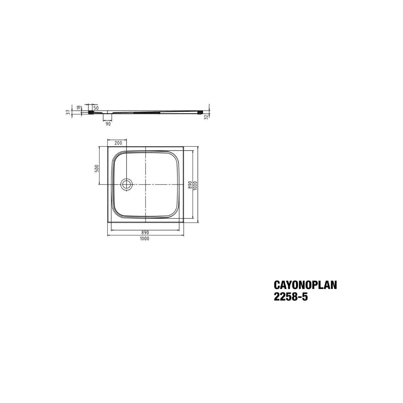 Brodzik Kwadratowy Cayonoplan 100x100 Obniżony Nośnik 361847980001 Kaldewei Brodzik Kwadratowy Cayonoplan 100x100 Obniżony Nośnik 361847980001 Kaldewei