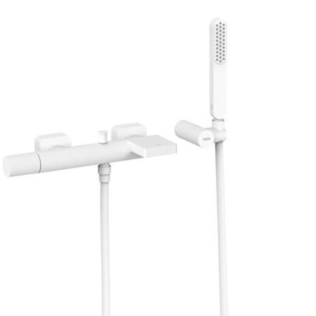 Bateria Wannowo-Prysznicowa Ścienna Loft Biel Matowa 20017001BM Tres