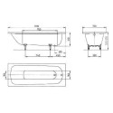 Wanna Do Zabudowy Saniform Plus 363-1 170x70 cm 111800010001 Kaldewei Wanna Do Zabudowy Saniform Plus 363-1 170x70 cm 111800010001 Kaldewei