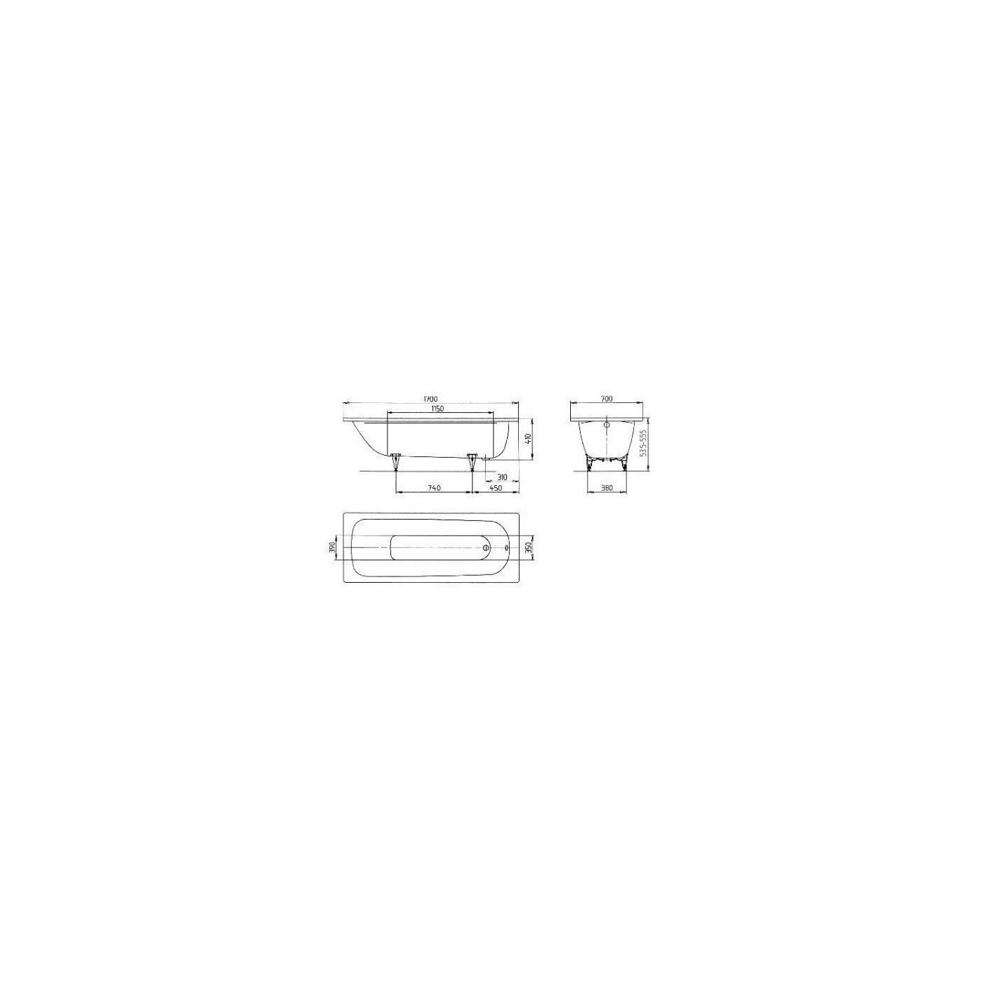 Wanna Do Zabudowy Saniform Plus 363-1 170x70 cm 111800010001 Kaldewei Wanna Do Zabudowy Saniform Plus 363-1 170x70 cm 111800010001 Kaldewei