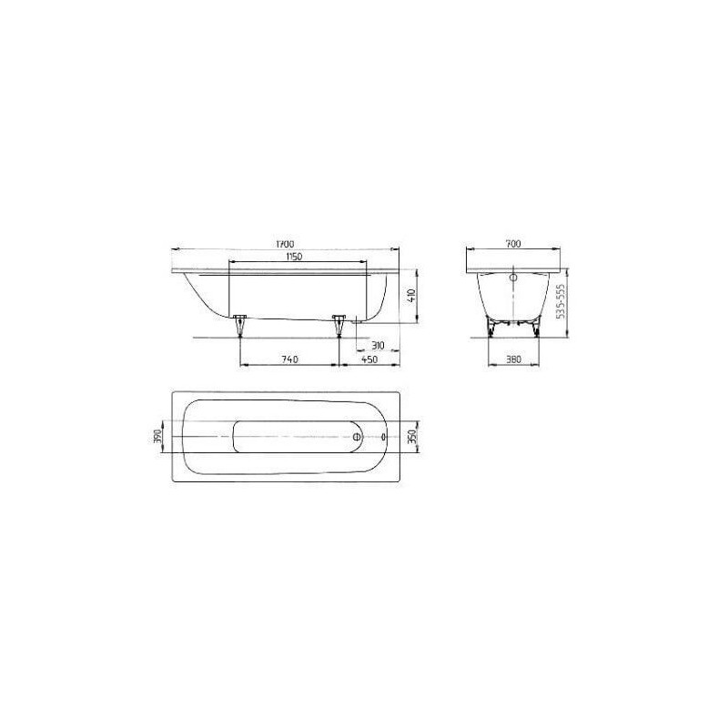Wanna Do Zabudowy Saniform Plus 363-1 170x70 cm 111800010001 Kaldewei Wanna Do Zabudowy Saniform Plus 363-1 170x70 cm 111800010001 Kaldewei