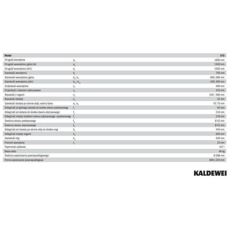 Wanna Do Zabudowy Saniform Plus 372-1 160x75 cm 112500010001 Kaldewei Wanna Do Zabudowy Saniform Plus 372-1 160x75 cm 112500010001 Kaldewei