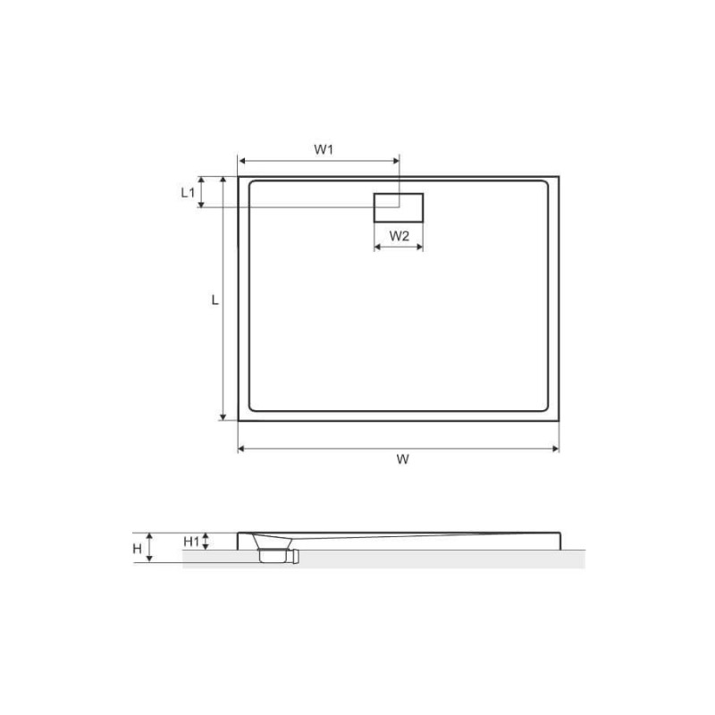 Brodzik Prostokątny Zero 120x80 Excellent Brodzik Prostokątny Zero 120x80 Excellent