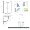 Kabina Prysznicowa Eos PDD I 80x80 137603-01-01 Radaway Kabina Prysznicowa Eos PDD I 80x80 137603-01-01 Radaway