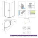 Kabina Prysznicowa Eos PDD I 90x90 137613-01-01 Radaway Kabina Prysznicowa Eos PDD I 90x90 137613-01-01 Radaway