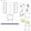Drzwi Prysznicowe Eos DWD+S 80 13799490-01 Radaway Drzwi Prysznicowe Eos DWD+S 80 13799490-01 Radaway