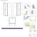 Drzwi Prysznicowe Eos DWD+S 90 13799491-01 Radaway Drzwi Prysznicowe Eos DWD+S 90 13799491-01 Radaway