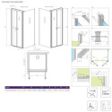 Drzwi Prysznicowe Eos DWD+S 110 13799493-01 Radaway Drzwi Prysznicowe Eos DWD+S 110 13799493-01 Radaway