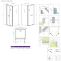 Ścianka boczna Eos DWD+S S3 70 13799448-01 Radaway Ścianka boczna Eos DWD+S S3 70 13799448-01 Radaway