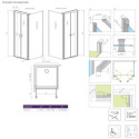 Ścianka boczna Eos DWD+S S3 75 13799449-01 Radaway Ścianka boczna Eos DWD+S S3 75 13799449-01 Radaway