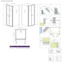 Ścianka boczna Eos DWD+S S3 100 13799452-01 Radaway Ścianka boczna Eos DWD+S S3 100 13799452-01 Radaway